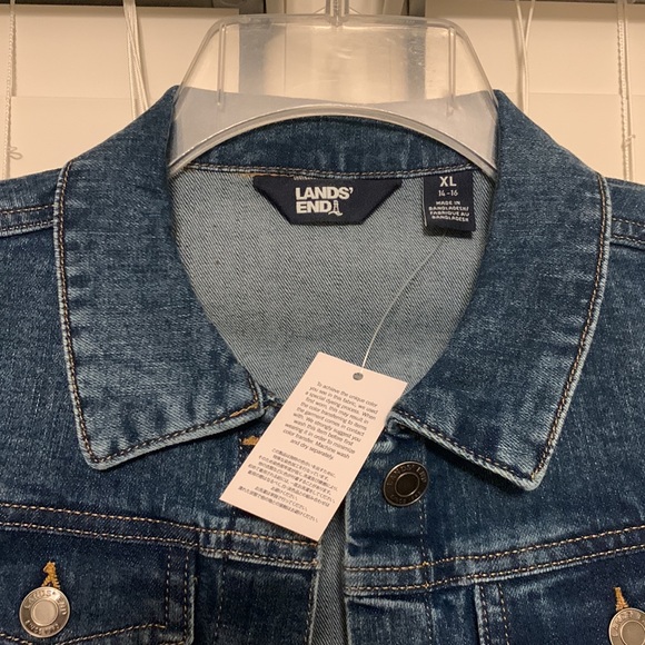 NWT Kids XL Lands End Denim Jacket - Picture 2 of 5